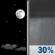 Thursday Night: Mostly Clear then Chance Rain Showers